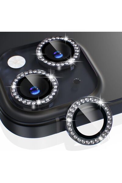 Evax (TAŞLI LENS) Iphone 14 / 14 Plus Uyumlu Taşlı Kamera Lens Koruyucu