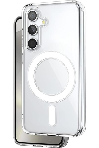 Evax (MAGSAFE) Samsung Galaxy S25 Uyumlu MagSafe Wireless Özellikli Şeffaf Kılıf