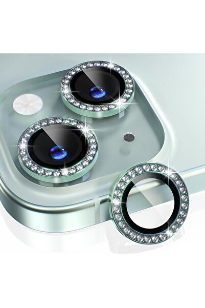 Evax (TAŞLI LENS) Iphone 15 / 15 Plus Uyumlu Taşlı Kamera Lens Koruyucu