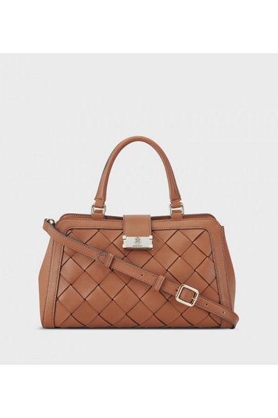 Nine West Mylah Basket Weave Satchel Bag
