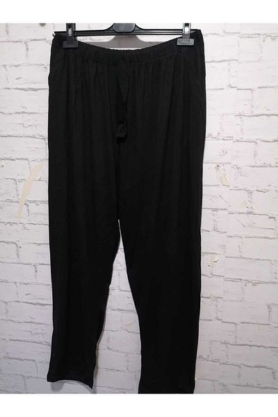 anne moda ankara Black, Thin, Summer, Viscose Cotton High Waist, 2 Pocket Trousers