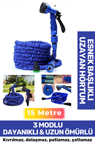 Carlburn Premium Dolaşmaz Kırılmaz 7 Kademe Uzayan Bahçe Sulama Araç Yıkama T...