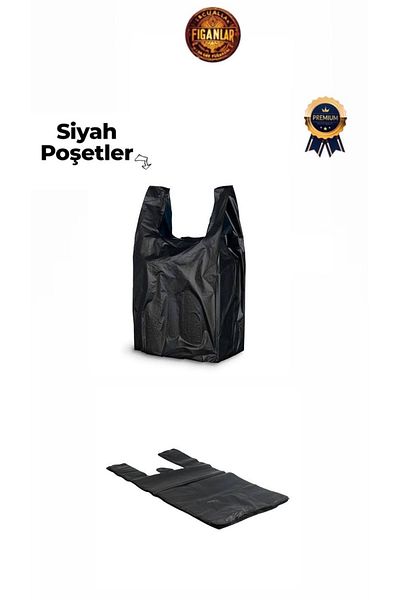 figanlar ambalaj 1St Quality 1 kg Large Size Black Saddle Athlete Bag Grocery / Vegetable Bag / Garbage Bag