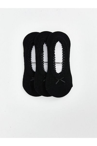 LC Waikiki Șosete de balerină de damă cu dantelă, pachet de 3