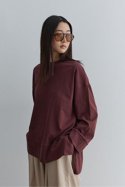 Fahhar Thick Folded Sweatshirt Claret Red