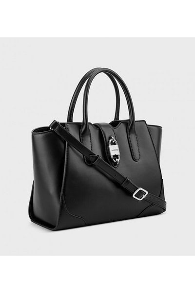 Nine West Wesson Logo Metal Satchel Bag