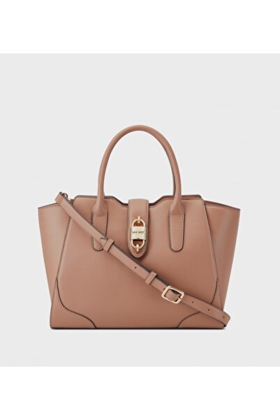 Nine West Wesson Logo Metal Satchel Bag