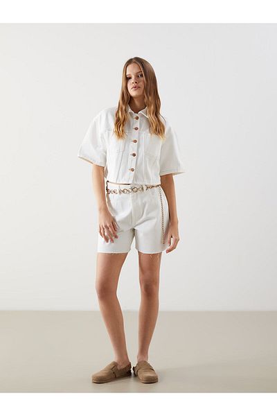 LC Waikiki Cămașă de jeans pentru femei Crop