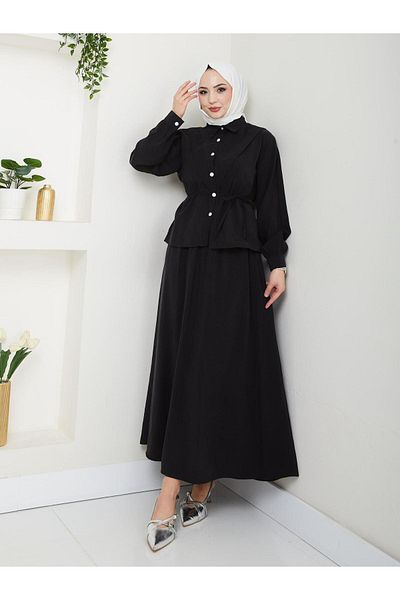 PALME D'OR Women's Cupra V Patlı Elmes Buttoned Skirt Suit
