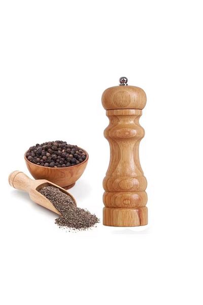 BKC HOME Bamboo Body Salt Pepper Mill Spice Grinder
