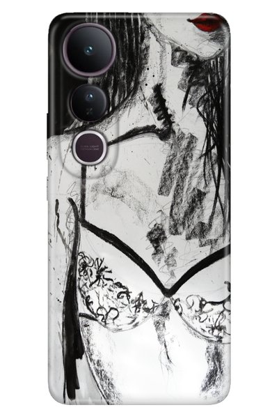 ADACASE Case for Vivo V50 Lite 5g Case Decorative Silicone Printed Cover Blac...