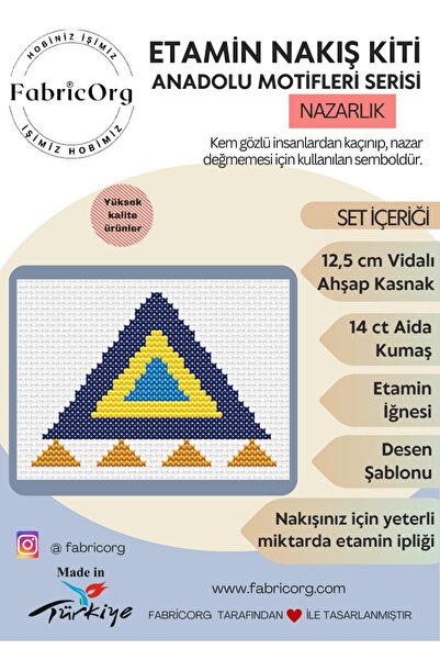 fabricorg Kanaviçe-Etamin Nakış Kiti (Nazar)