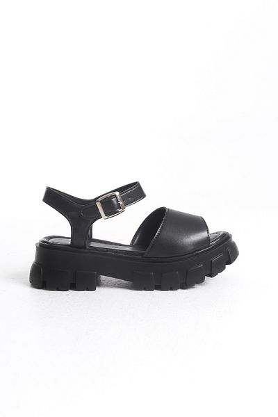 Pofi Shoes Strappy Ankle Strap High Sole Daily Sandals