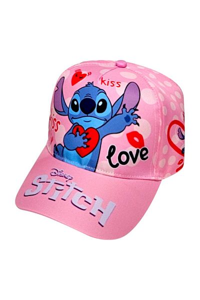 Stitch Girls' hat, multicolor, size 52 cm, Kiss, Love, Stitch