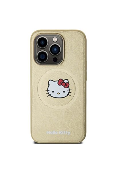 Hello Kitty Θήκη για iPhone 15 Pro, Σκληρή Δερμάτινη Θήκη Kitty Head MagSafe, Hello Kitty - Οικολογικό Δέρμα