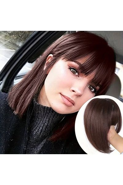 animis beauty Chocolate Topper partial wig, bangs with cap, Animis Beauty®