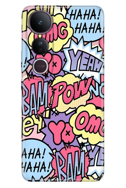 ADACASE Case for Vivo V50 Lite 5g Color Silicone Printed Tpu Hahaha Big