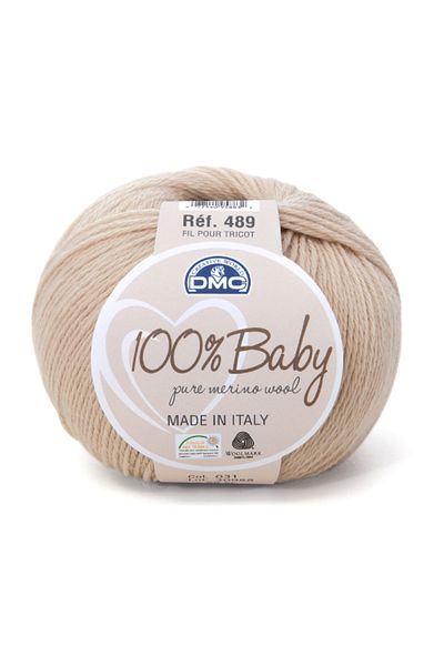 Dmc Wool yarn for knitting and crocheting 100% Baby Pure Merino Wool, 50g/225m, cream/31