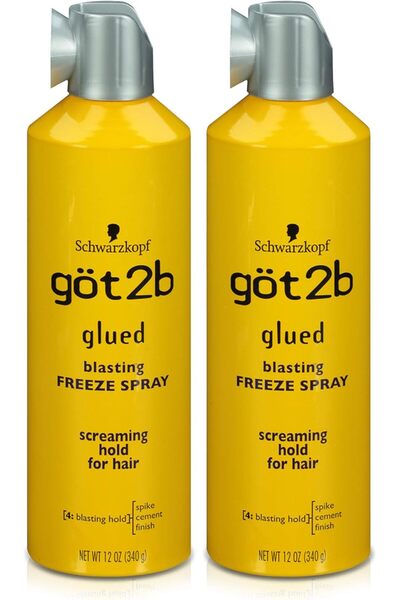 Schwarzkopf Got2b Glued Blasting Freeze Hairspray, 355ml, Pack of 2