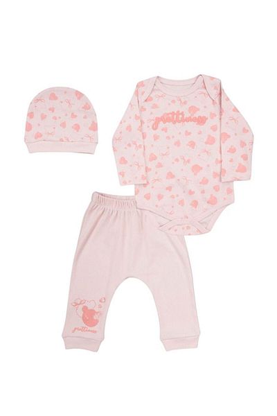 falcomini Baby Girl 3-Piece Bodysuit Set 0/9 Months
