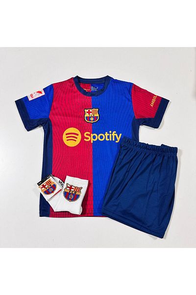 DAYIBALI DÜKKAN DAYIBALI FCB 2024/25 الموسم الجديد Raphinha Kids Jersey 4-pack (مجموعة شعار)