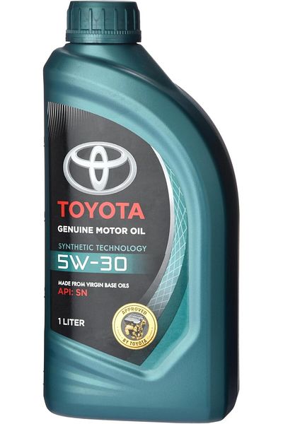 Toyota Genuine Toyota Motor Oil 5W-30 SN - Fully Synthetic for High Engine Performance and Lasting Protection / (6 Packs * 1 Liter)