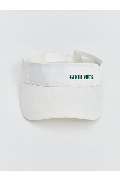 LC Waikiki Lcw Accessories Women's Visor Hat with Text Embroidery (S5)