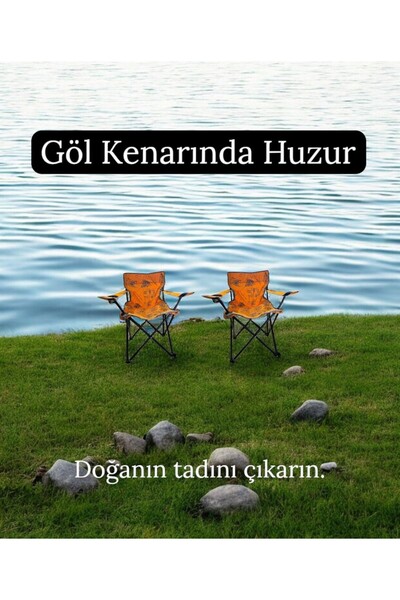 Saraylı Katlanır kamp sandalyesi - 2 li kollu piknik sandalyesi koltuk taşıma...