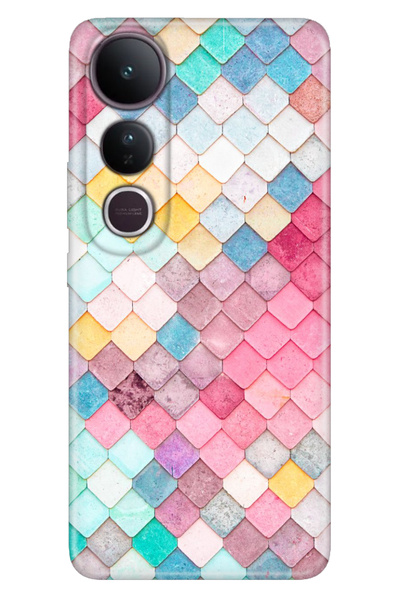 ADACASE Case for Vivo V50 Lite 5g Color Silicone Printed Tpu Color Roof
