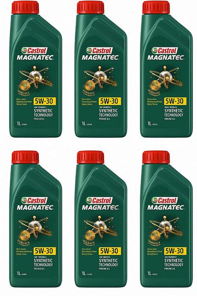 CASTROL Castrol Magnatec 5w-30 Engine Oil (6 x 1 liter bottles) - Instant protection from the first start