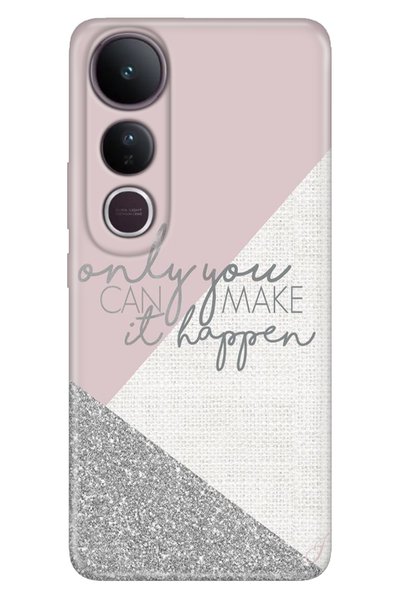 ADACASE Case for Vivo V50 Lite 5g Color Silicone Printed Tpu Happen