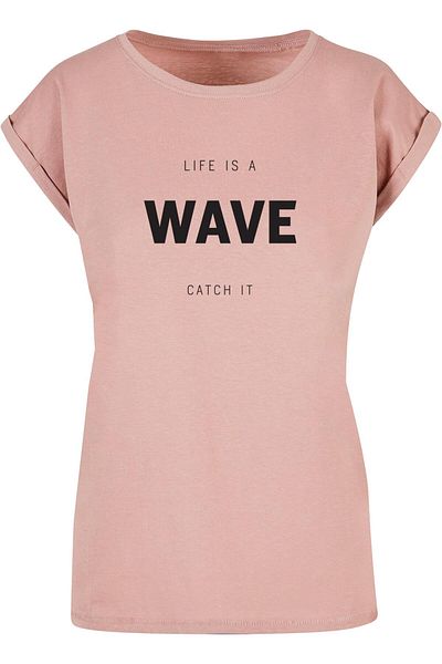 Merchcode Damen Ladies Summer - Life Is A Wave T-shirt