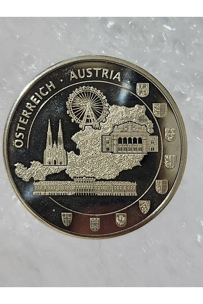 Edi Antik Austria Train Medal 4cm Dia. Rare Flascherlzug