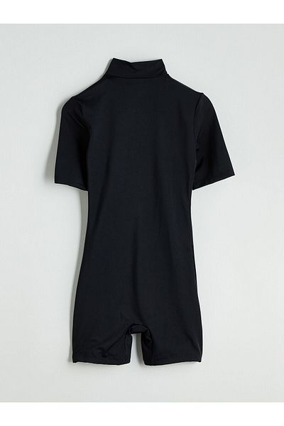 LC Waikiki Costum de baie pentru damă, cu mânecă scurtă, cu guler vertical