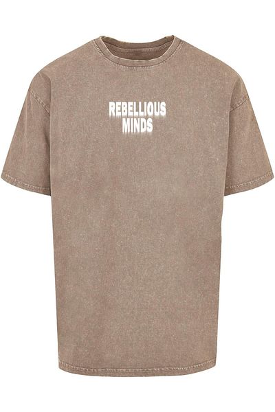 Merchcode Herren Rebellious Minds Acid Washed Oversize Tee