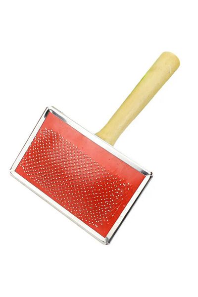 REDz Accessories Perie pentru animale, dinți metalici cu protecție, metal, roșie