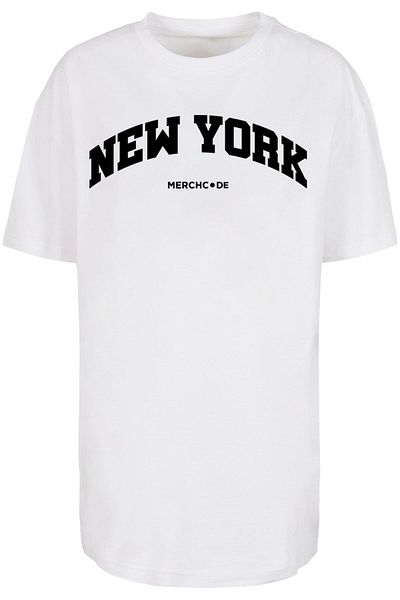 Merchcode Damen Ladies New York Wording - Oversized Boyfriend Tee