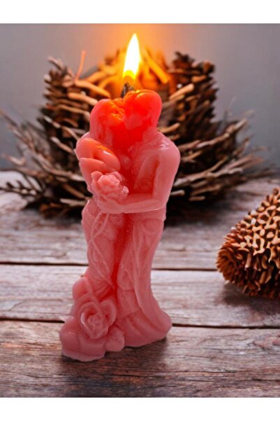 AresMumAtölyesi DEKORATİF HEDİYELİK SARILAN ÇİFT ÇİÇEK KOKULU DİLEK MUMU