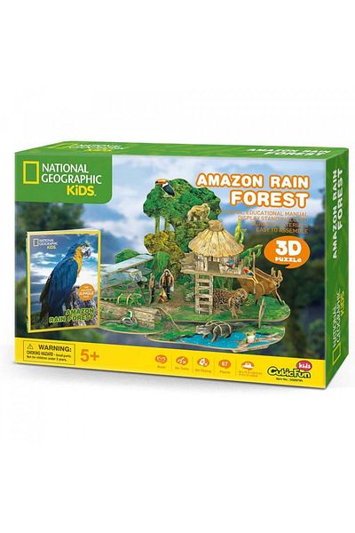 Cubic Fun - 3d Puzzle Booklet-amazon Forest 67 Pieces