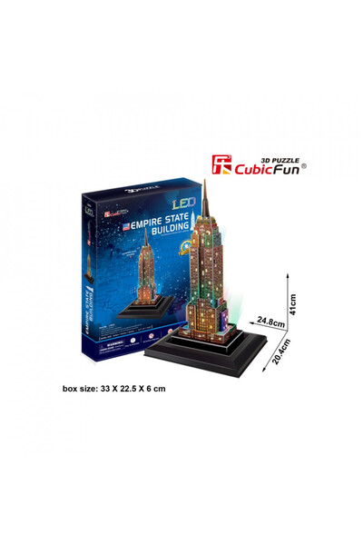 Cubic Fun - Empire State Building 3D Led Puzzle 38 Pieces