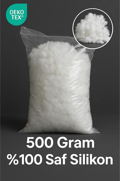 Yamesa 100% Pure Silicone 500Gr Silicone Fiber Filler – for Pillows, Throw Pillows, Quilts and Toy Filling