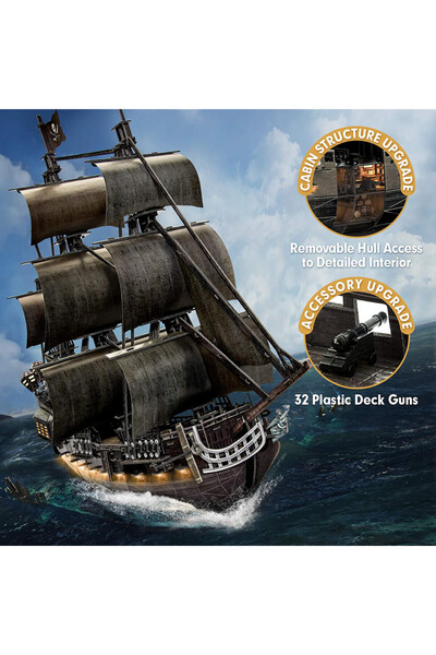 Cubic Fun - 3D Puzzle Led Queen Anne Ship 293 Pieces