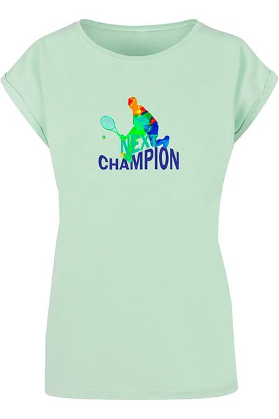 Merchcode Damen Ladies Next Champion T-Shirt mit verlängerter Schulterpartie