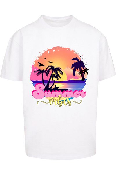 Merchcode Herren Summer Vibes Sunset Heavy Oversized Tee