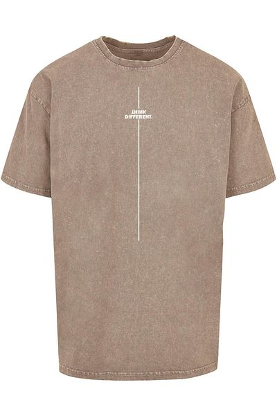 Merchcode Herren Think Different Acid Washed Heavy Oversized Tee