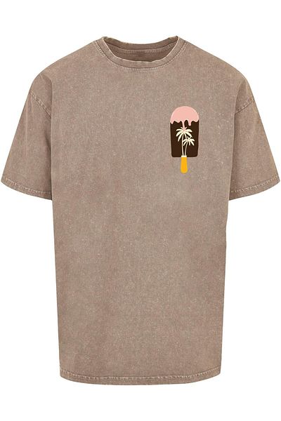 Merchcode Herren Summer - Icecream Acid Washed Oversize Tee