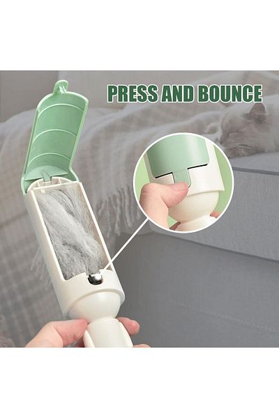 REDz Accessories Perie pentru îndepărtarea părului de animale, rezervor de presare, formă ovală, albă