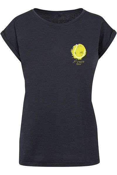 Merchcode Damen Ladies Its Tennis Time Extended Shoulder Tee