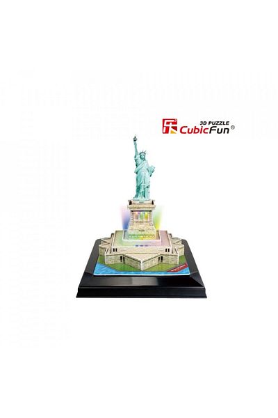 Cubic Fun - 3d Led Puzzle Statue Of Liberty 37 Pieces