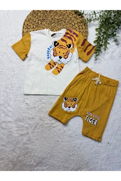TİJK Baby Boy Lion Printed 2 Piece Set